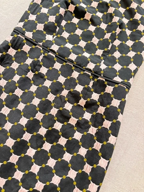 Ann Taylor Black & Pink Geometric Midi Sheath Dress - Picture 5 of 13